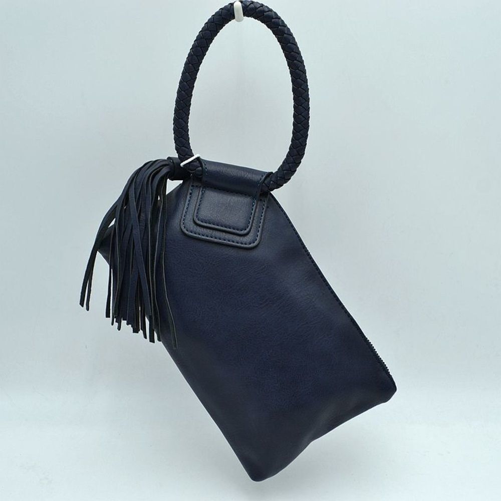 Cute Braided Ring Tassel Handle Wristlet